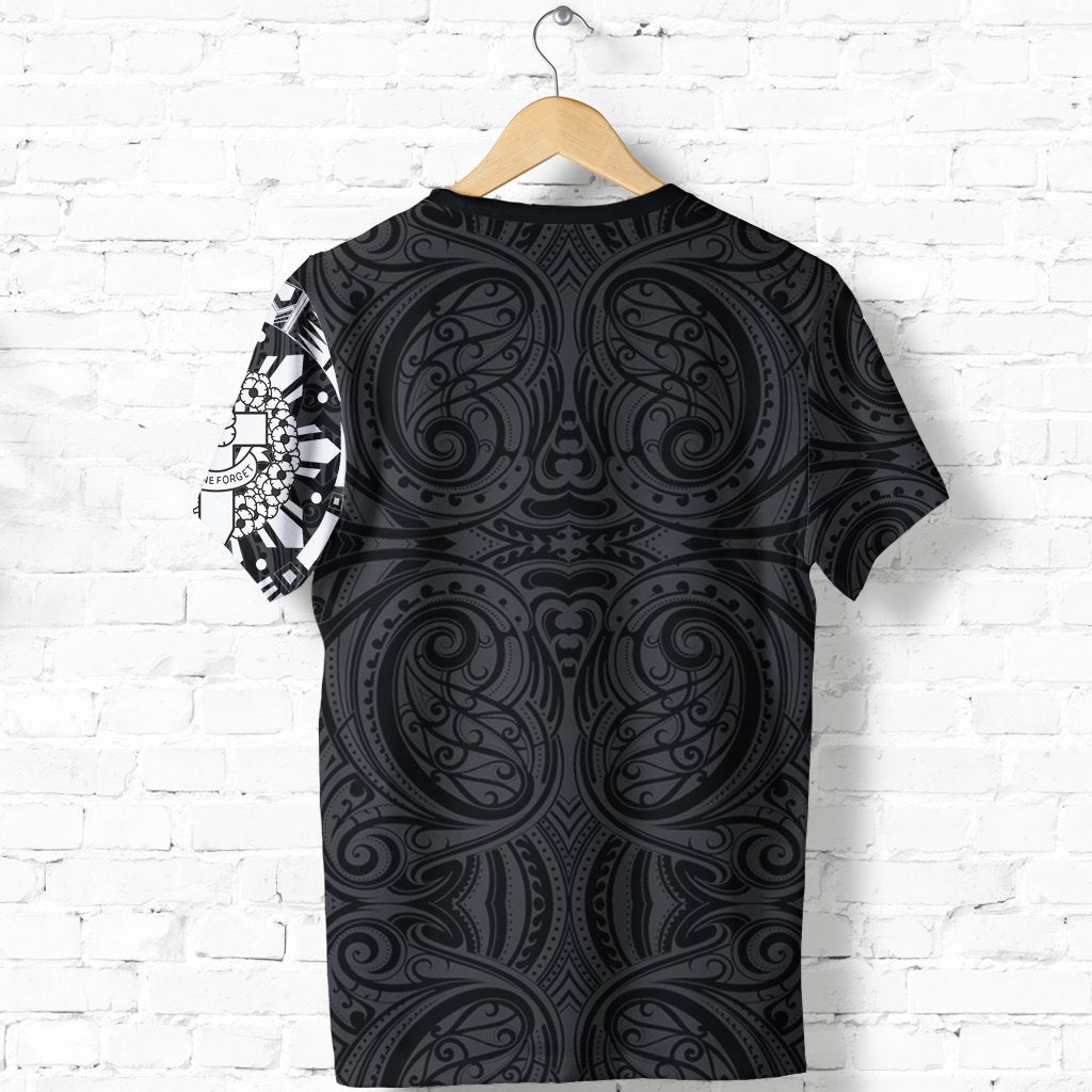 ANZAC New Zealand T shirt, Maori Poppies Tattoo Shirt - White - Vibe Hoodie Shop