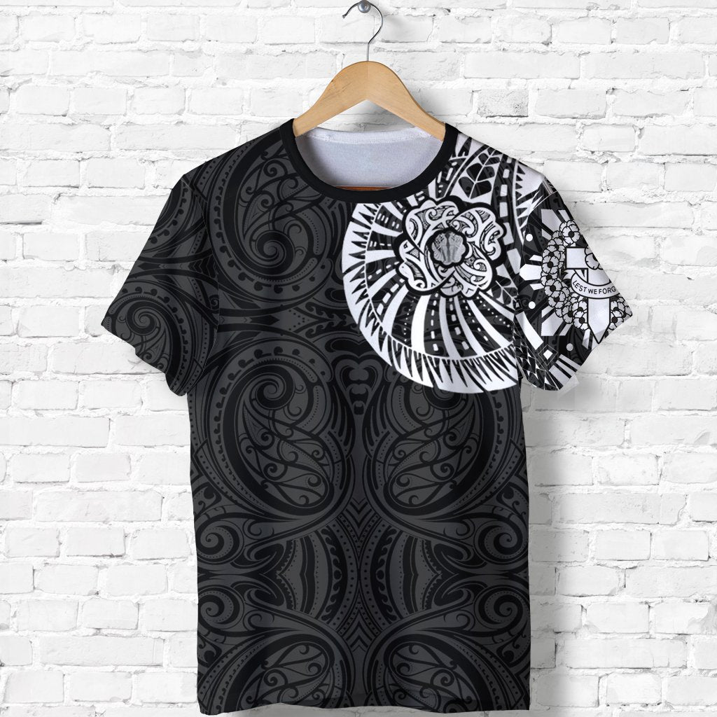 ANZAC New Zealand T shirt, Maori Poppies Tattoo Shirt - White - Vibe Hoodie Shop