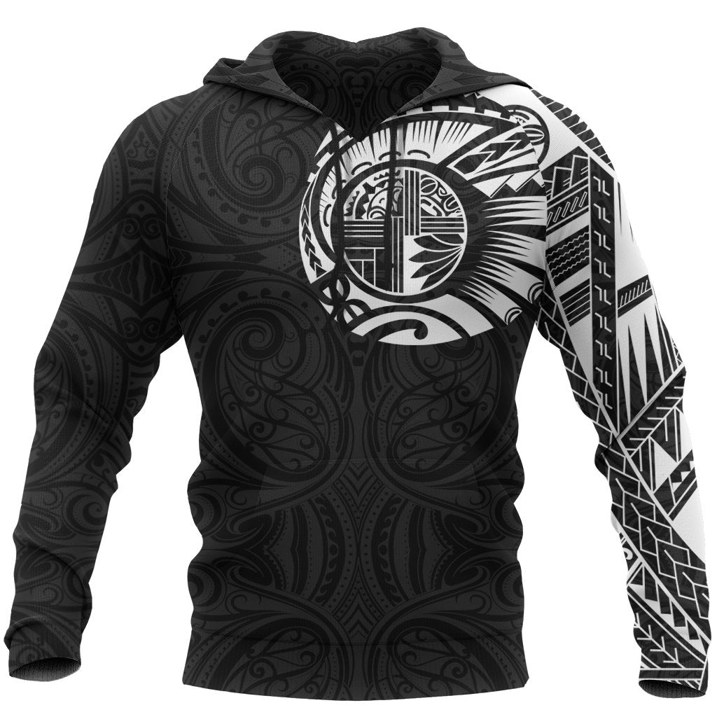 Maori Hoodie, New Zealand Tattoo All Over Print Hoodie - Vibe Hoodie Shop