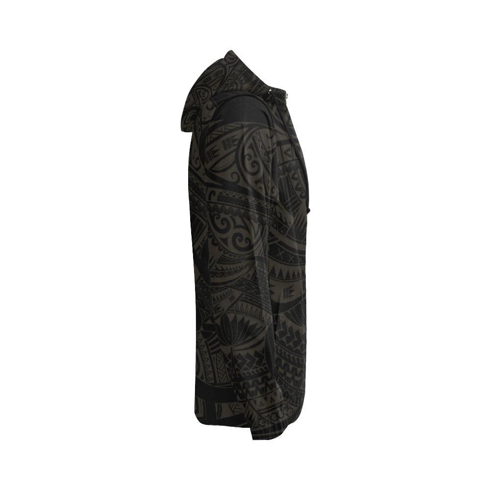 Maori Tattoo Hoodie, New Zealand Zip Up Hoodie - Vibe Hoodie Shop