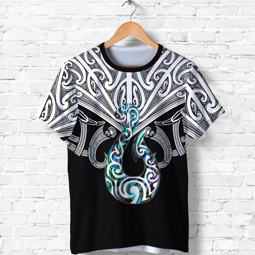 New Zealand Shirt, Hei Matau Abalone Maori Tattoo T shirt - Vibe Hoodie Shop