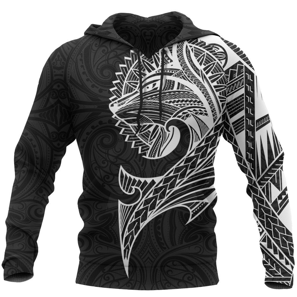 New Zealand Maori Hoodie, Wolf Tattoo Pullover Hoodie - Vibe Hoodie Shop