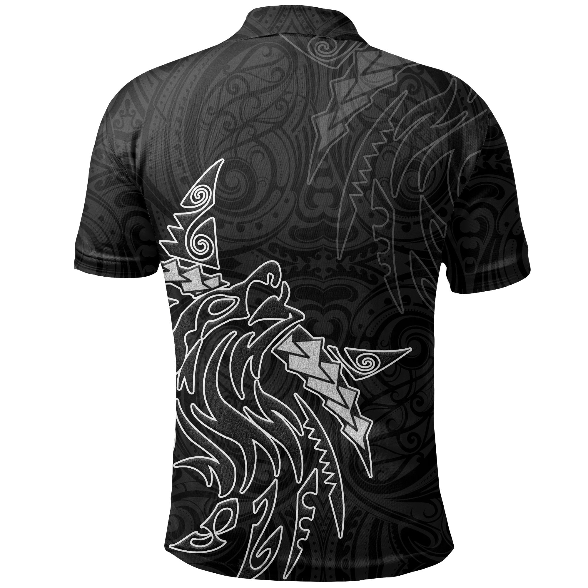 New Zealand Maori Polo Shirt, Maori Wolf Tattoo Golf Shirts - Vibe Hoodie Shop