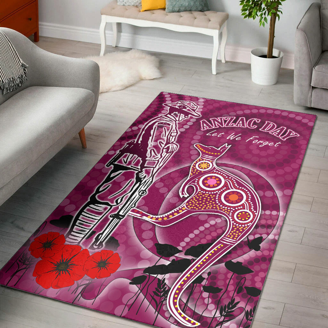 Maroons Rugby Area Rug ANZAC Maroons Rugby Area Rug LT10 - Vibe Hoodie Shop