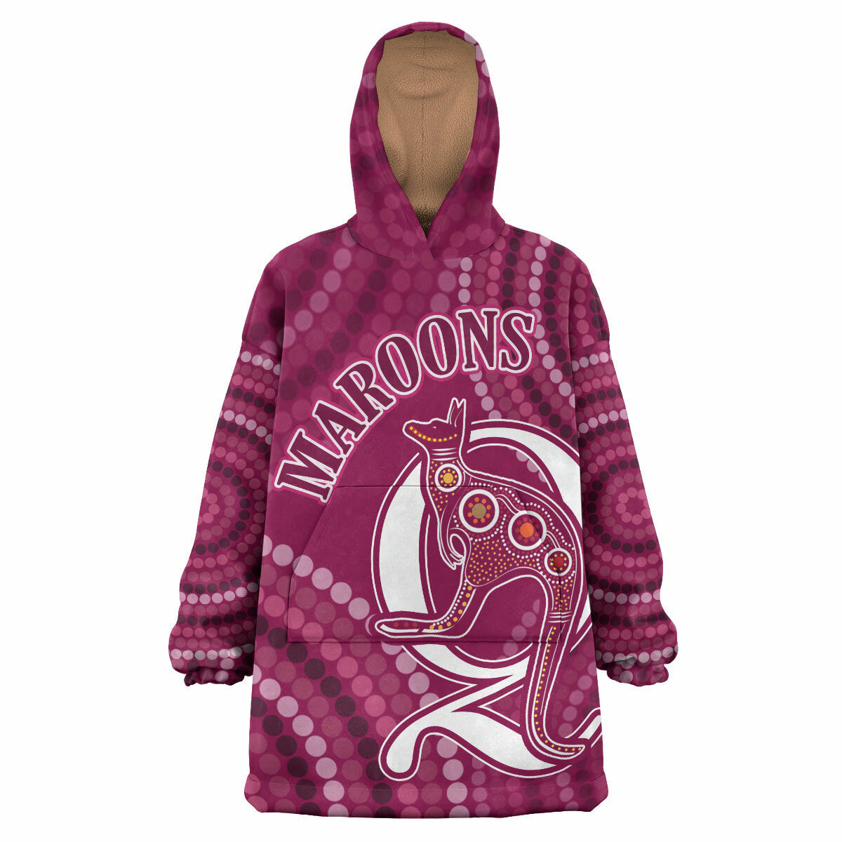 Maroons Rugby Snug Hoodie - Custom Maroons Rugby Wearable Blanket Hoodie RLT14 - Vibe Hoodie Shop