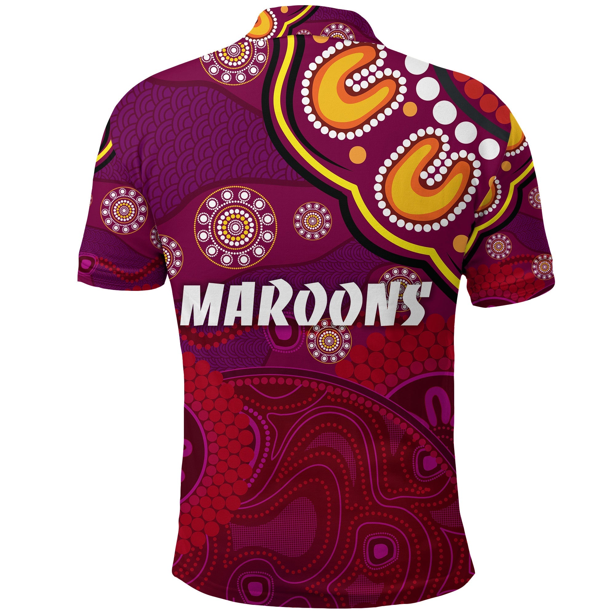 Queensland Maroons Aboriginal Polo Shirt Indigenous Vibes - Vibe Hoodie Shop