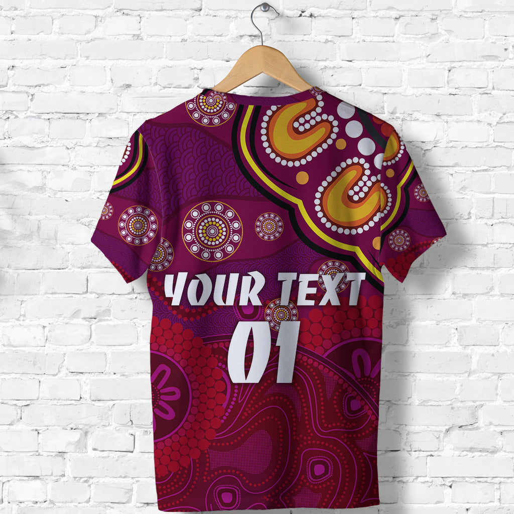 (Custom Personalised) Queensland Maroons Aboriginal T shirt Indigenous Vibes - Vibe Hoodie Shop