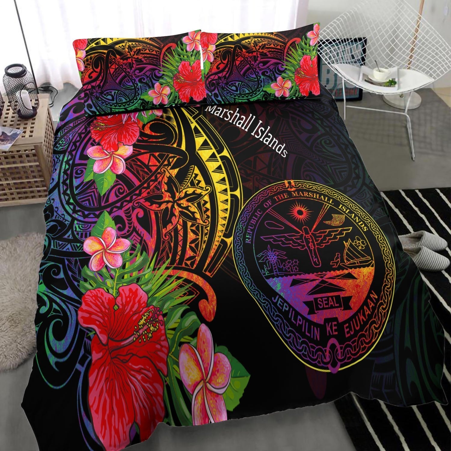 Marshall Islands Bedding Set - Tropical Hippie Style - Vibe Hoodie Shop