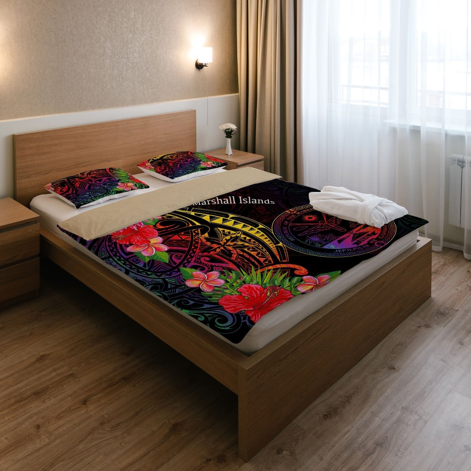 Marshall Islands Bedding Set - Tropical Hippie Style - Vibe Hoodie Shop