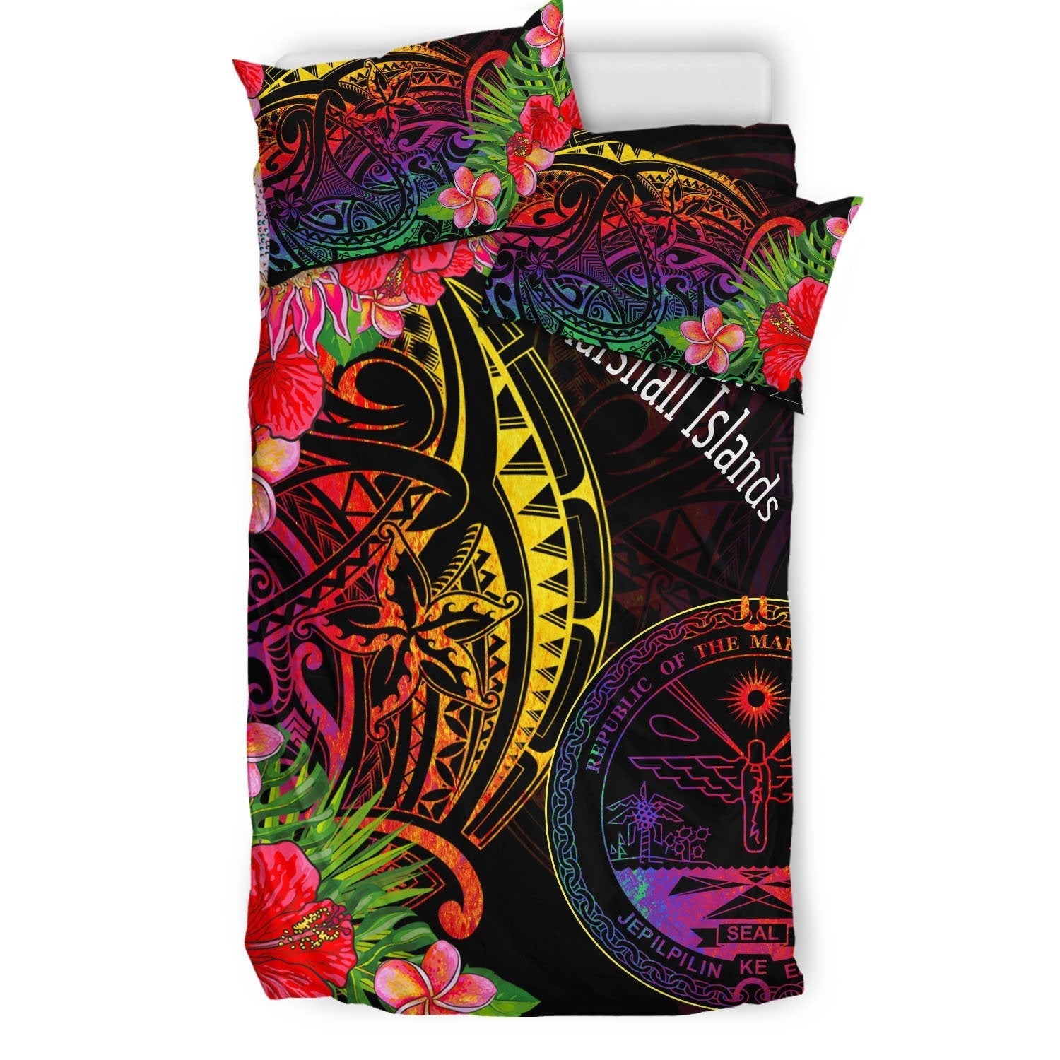 Marshall Islands Bedding Set - Tropical Hippie Style - Vibe Hoodie Shop