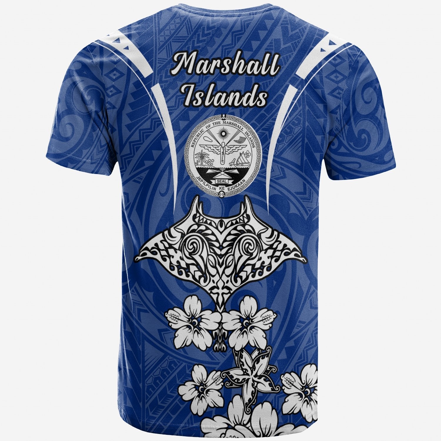 Marshall Islands T shirt - Ray Hibiscus - Vibe Hoodie Shop