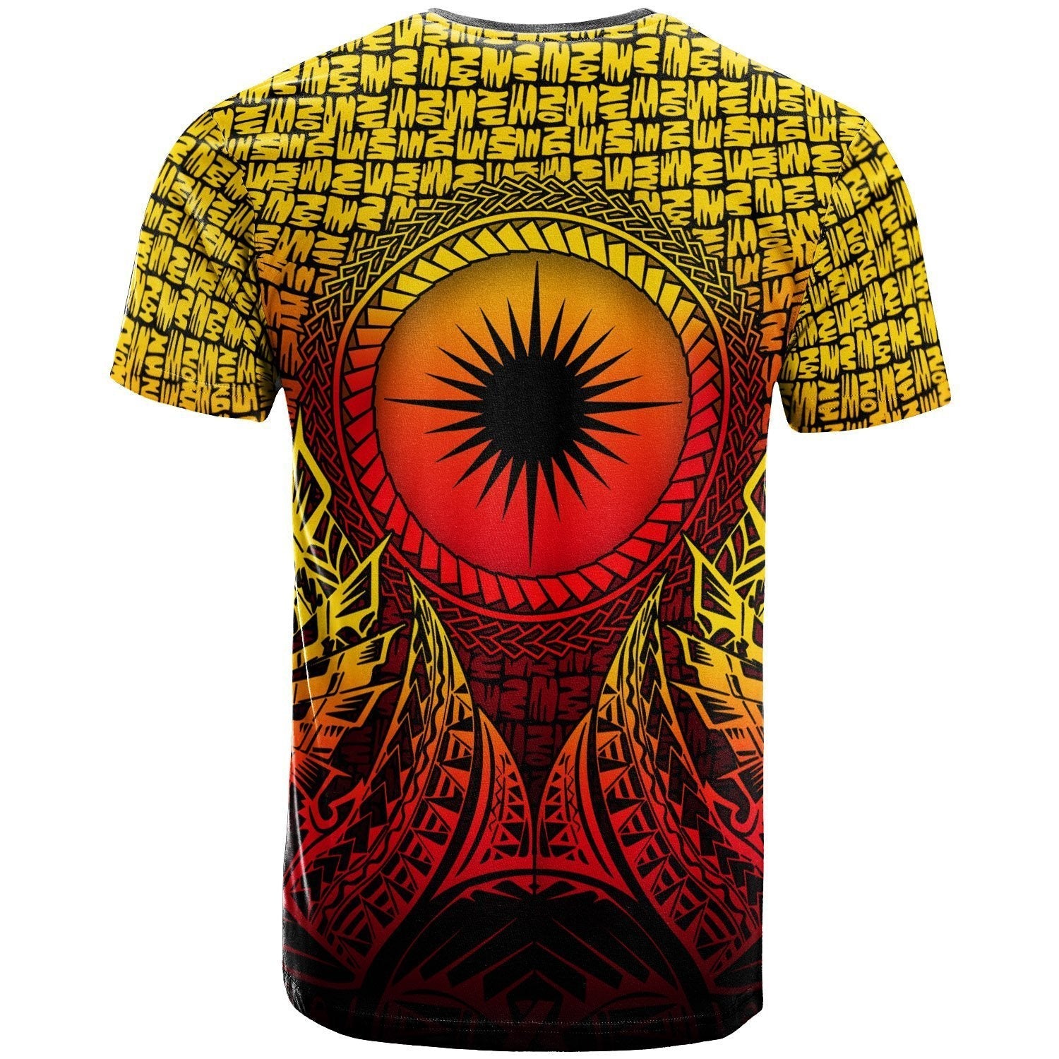 Marshall Islands T shirt - Circle Pattern Yellow - Vibe Hoodie Shop