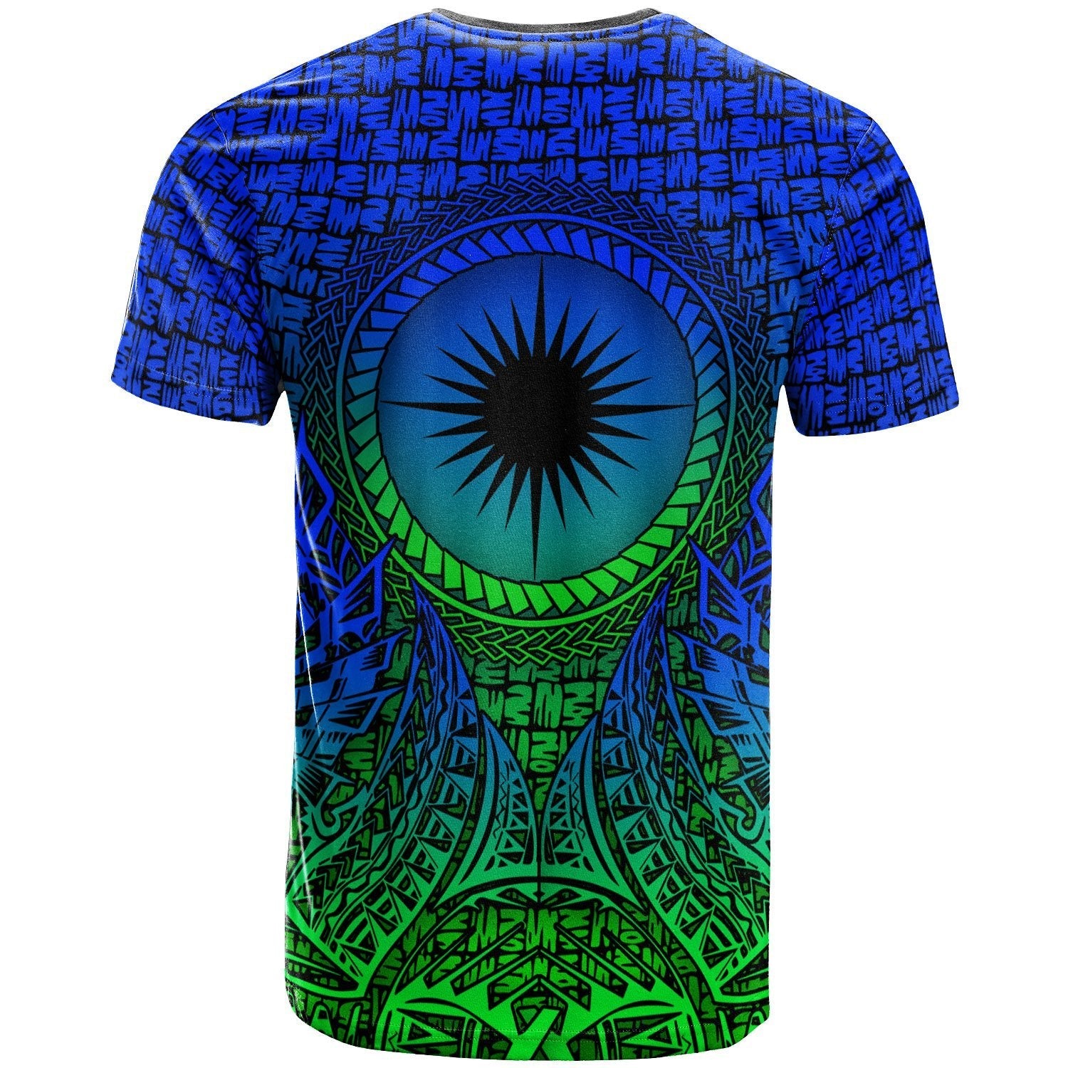 Vibe Hoodie Marshall Islands T shirt - Circle Pattern Blue - Vibe Hoodie Shop