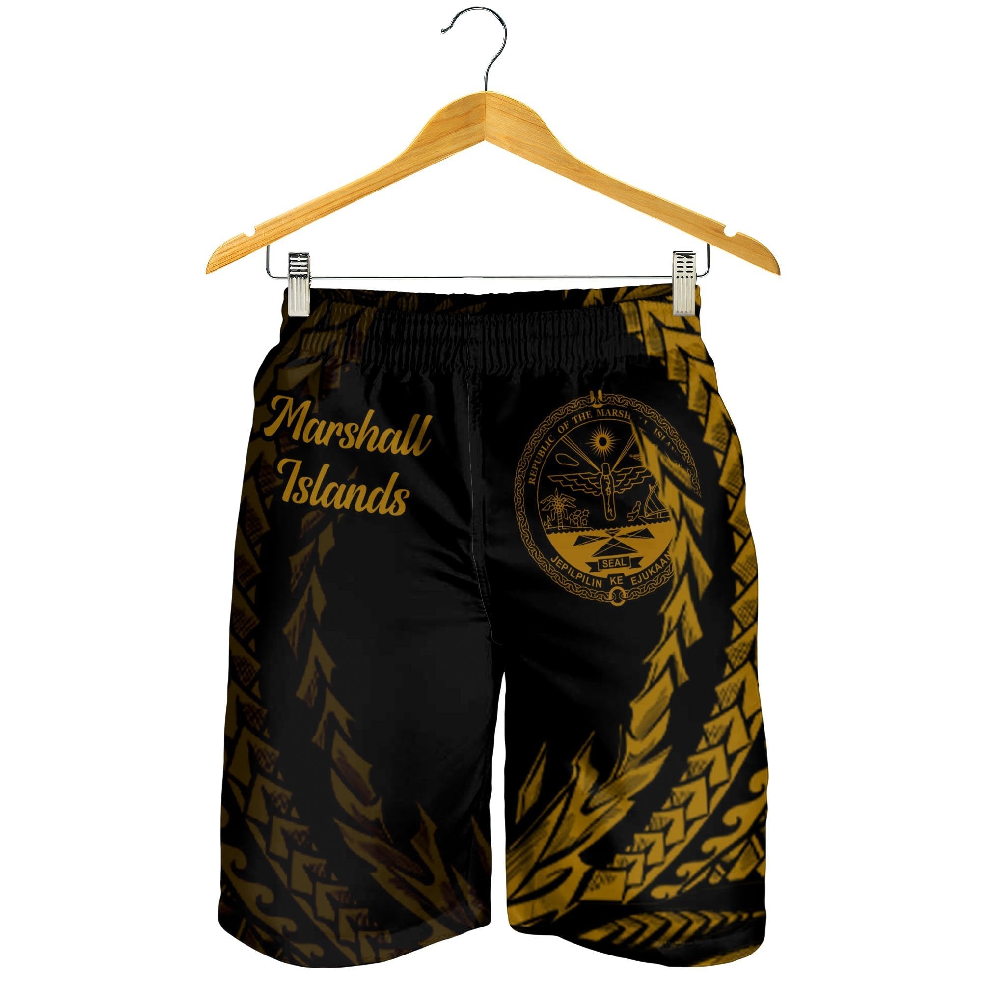 Marshall Islands Men's Shorts - Wings Style - Vibe Hoodie Shop