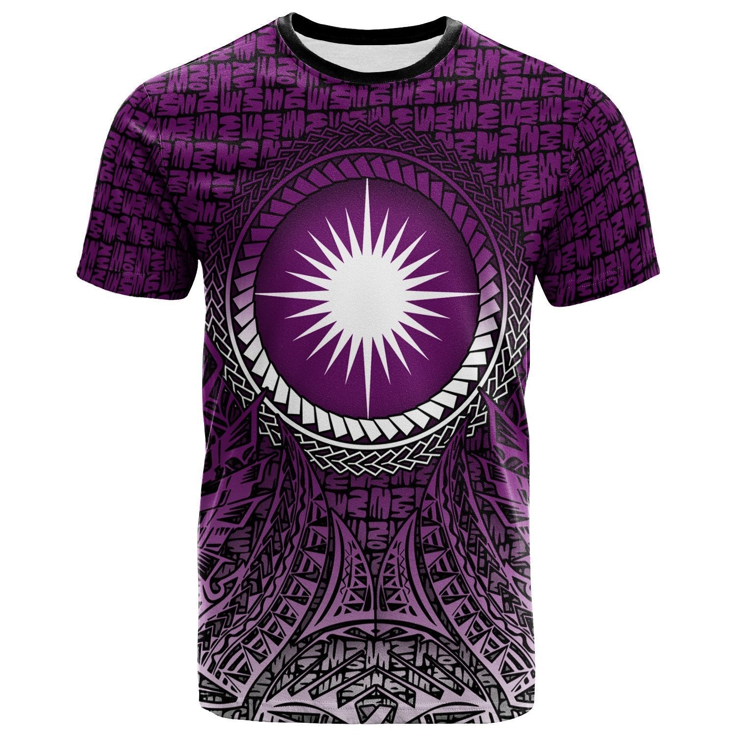 Marshall Islands T shirt - Circle Pattern Purple - Vibe Hoodie Shop