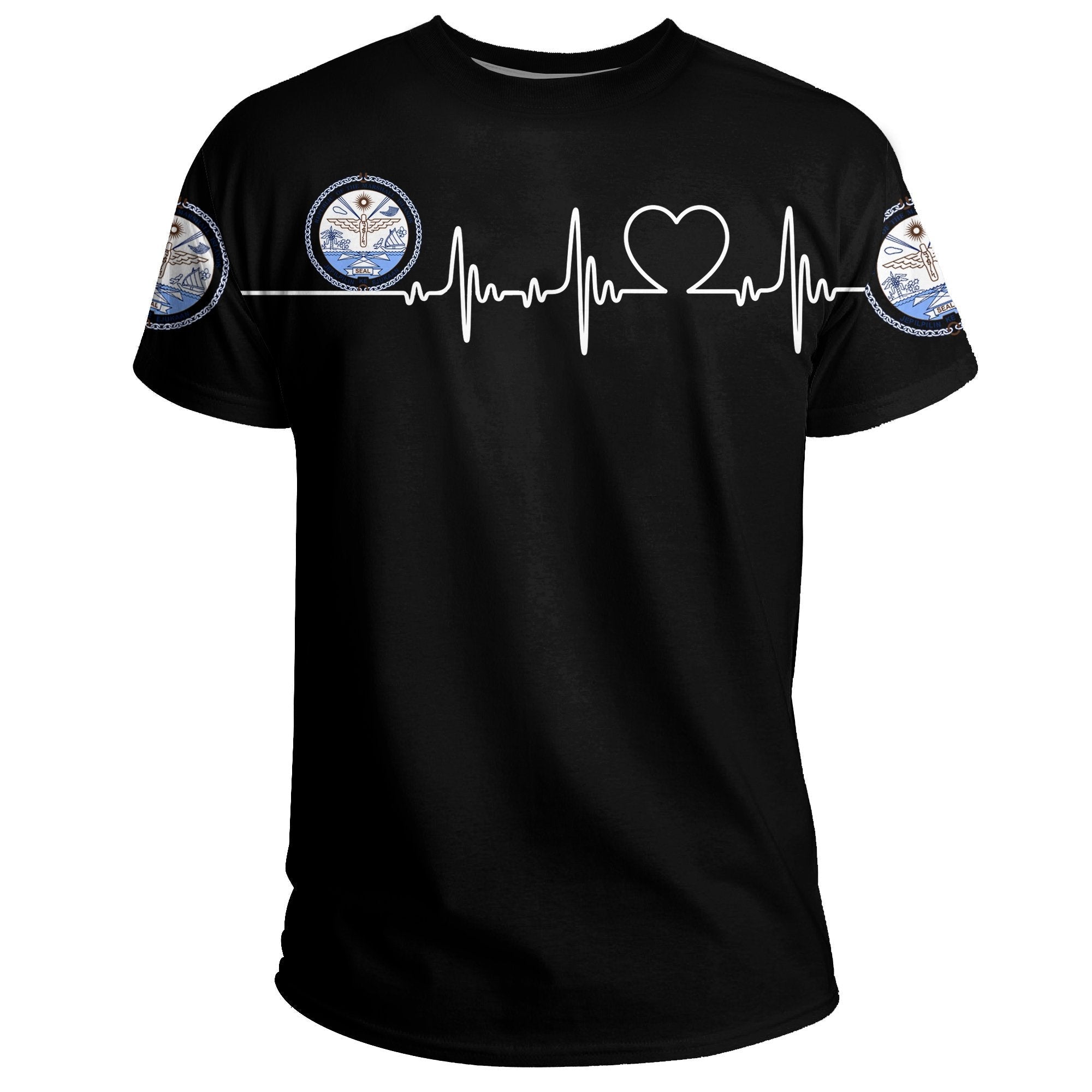 Marshall Islands T shirt Heartbeat (Women's/Men's) - Vibe Hoodie Shop