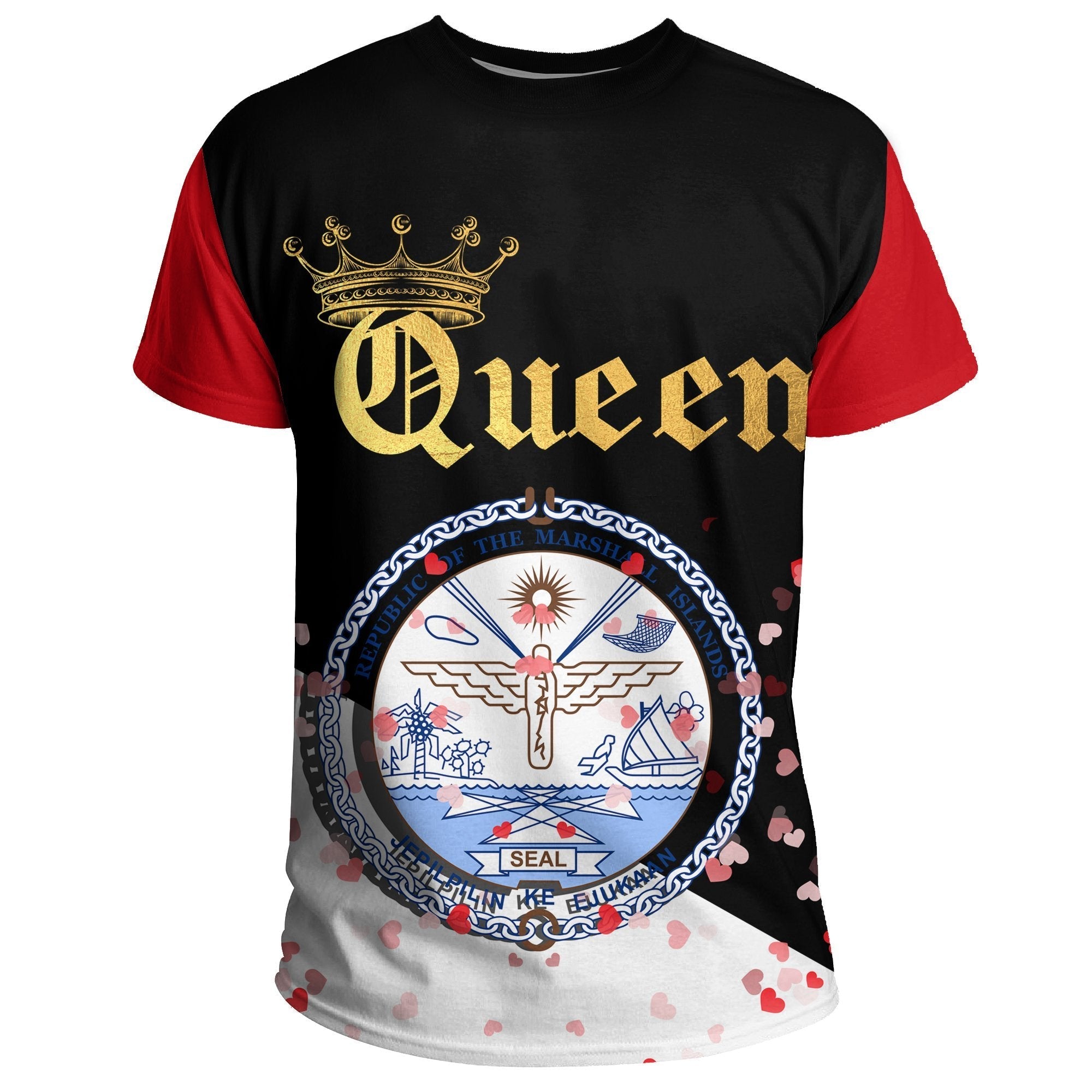 Marshall Islands T shirt Queen - Valentine Couple - Vibe Hoodie Shop