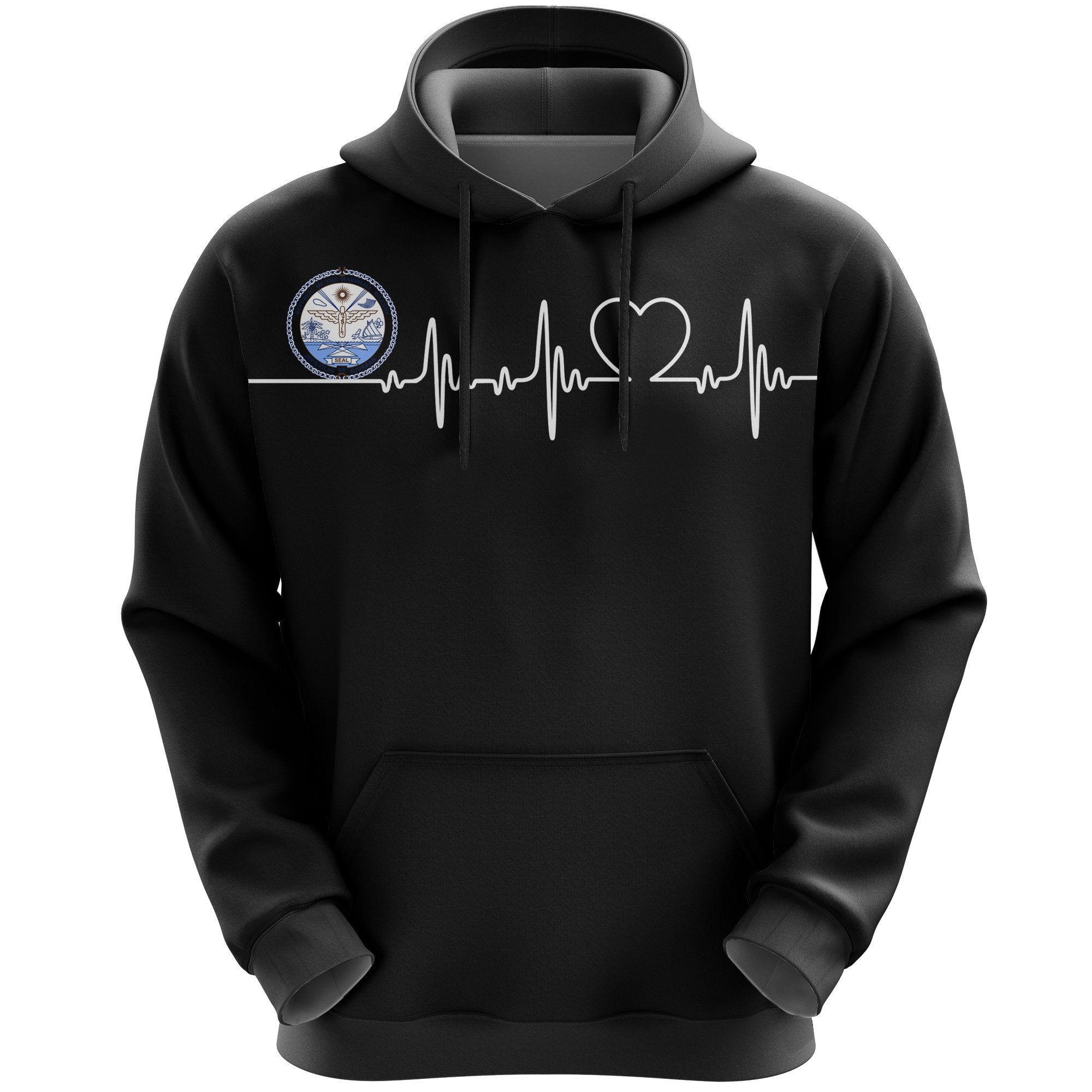 Marshall Islands Hoodie Heartbeat (Women's/Men's) - Vibe Hoodie Shop