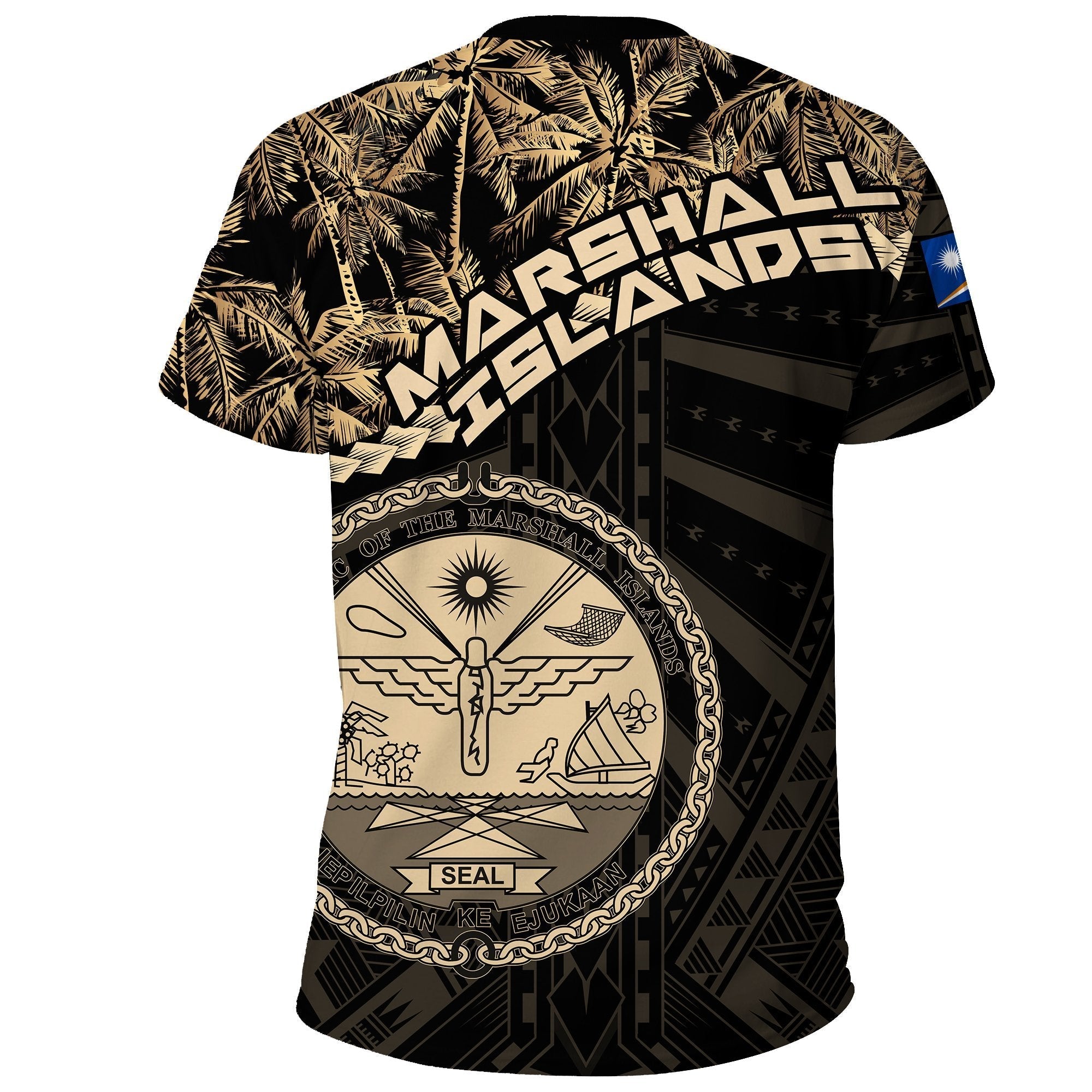 Marshall Islands T shirt Golden Coconut - Vibe Hoodie Shop