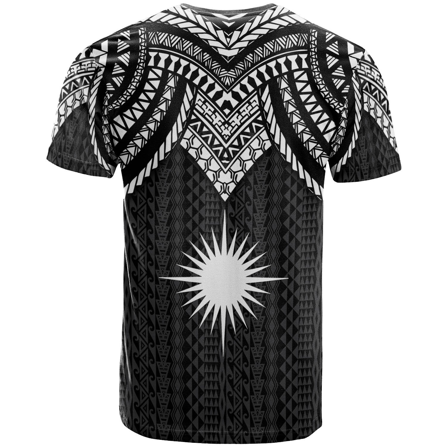 Vibe Hoodie Marshall Islands T shirt - Polynesian Armor Style Black - Vibe Hoodie Shop
