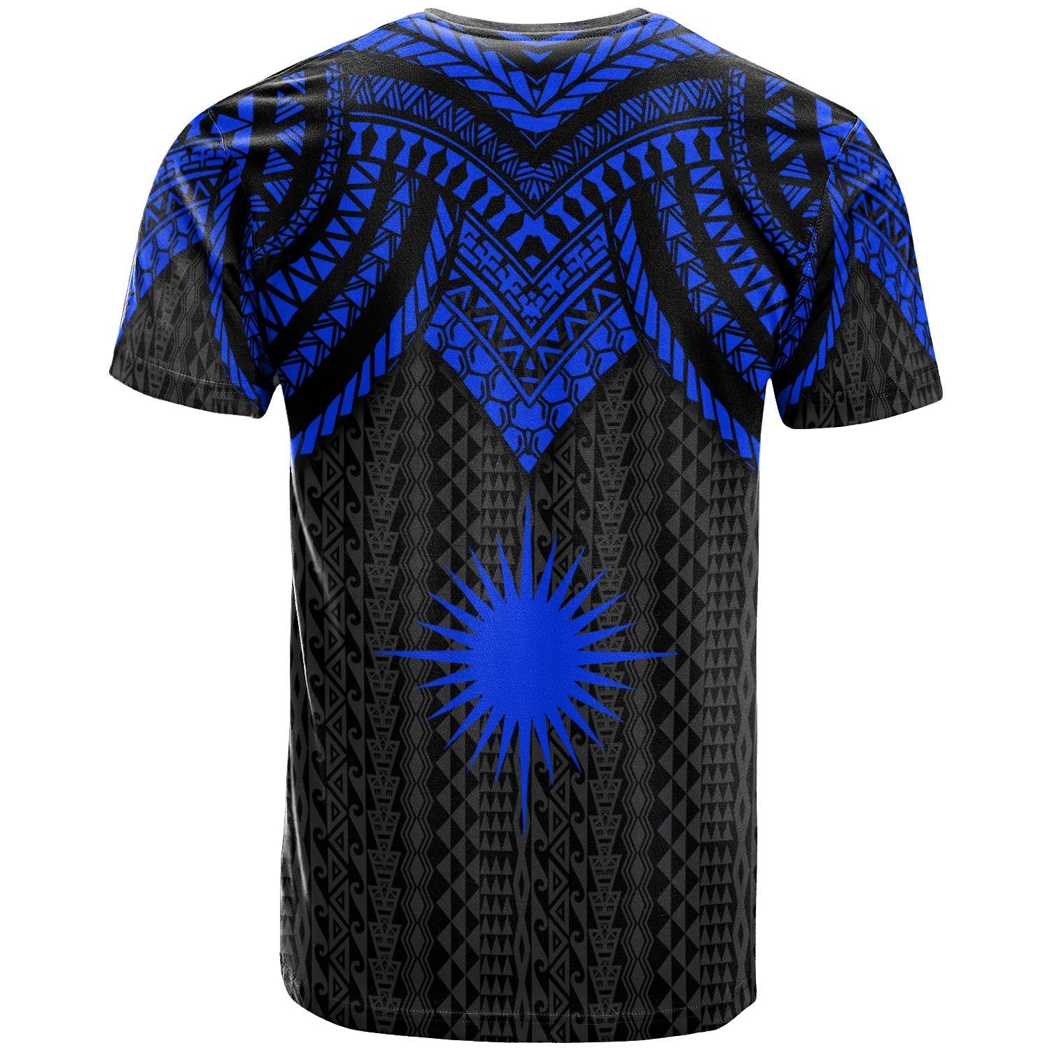 Vibe Hoodie Marshall Islands T shirt - Polynesian Armor Style Blue - Vibe Hoodie Shop