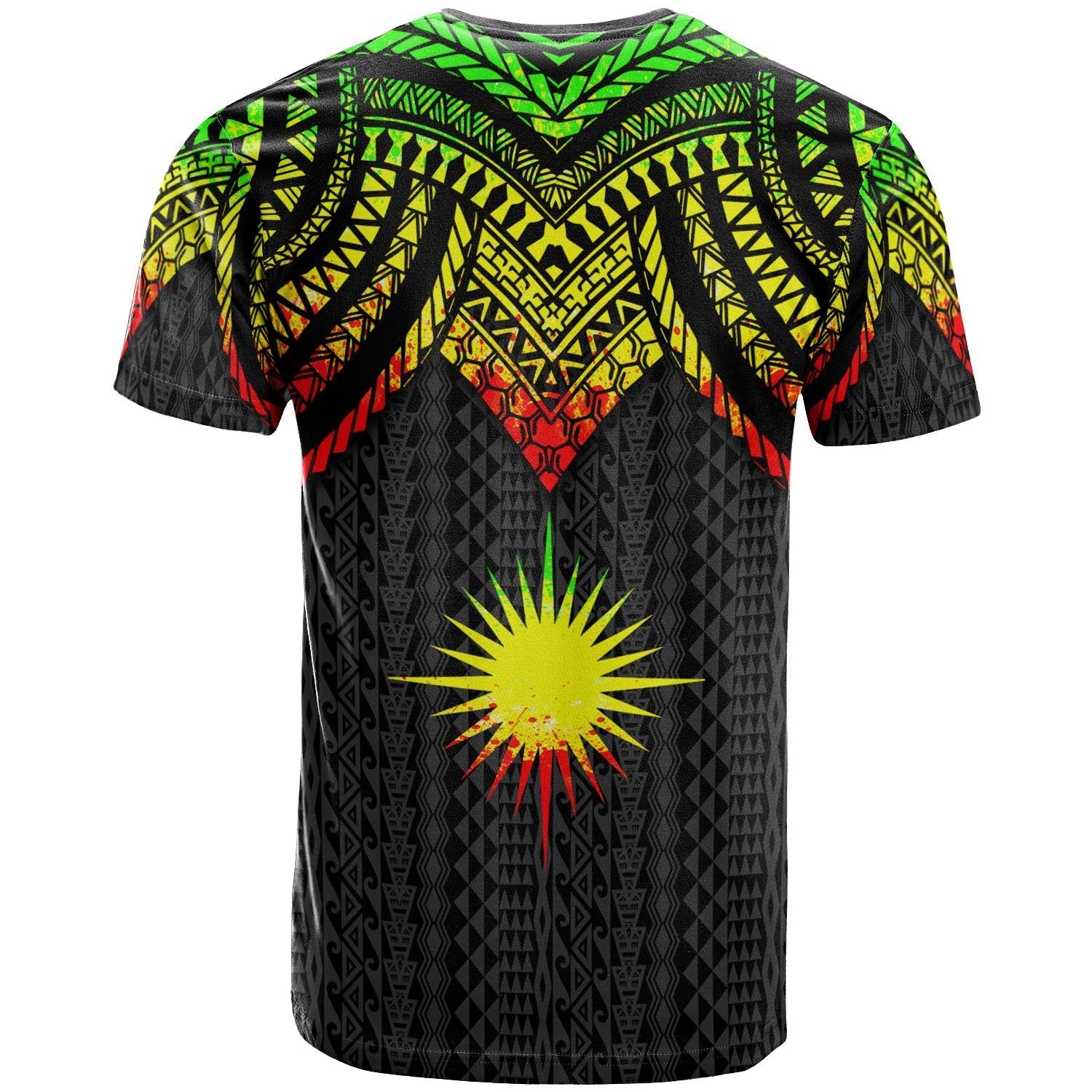 Vibe Hoodie Marshall Islands T shirt - Polynesian Armor Style Reagge - Vibe Hoodie Shop