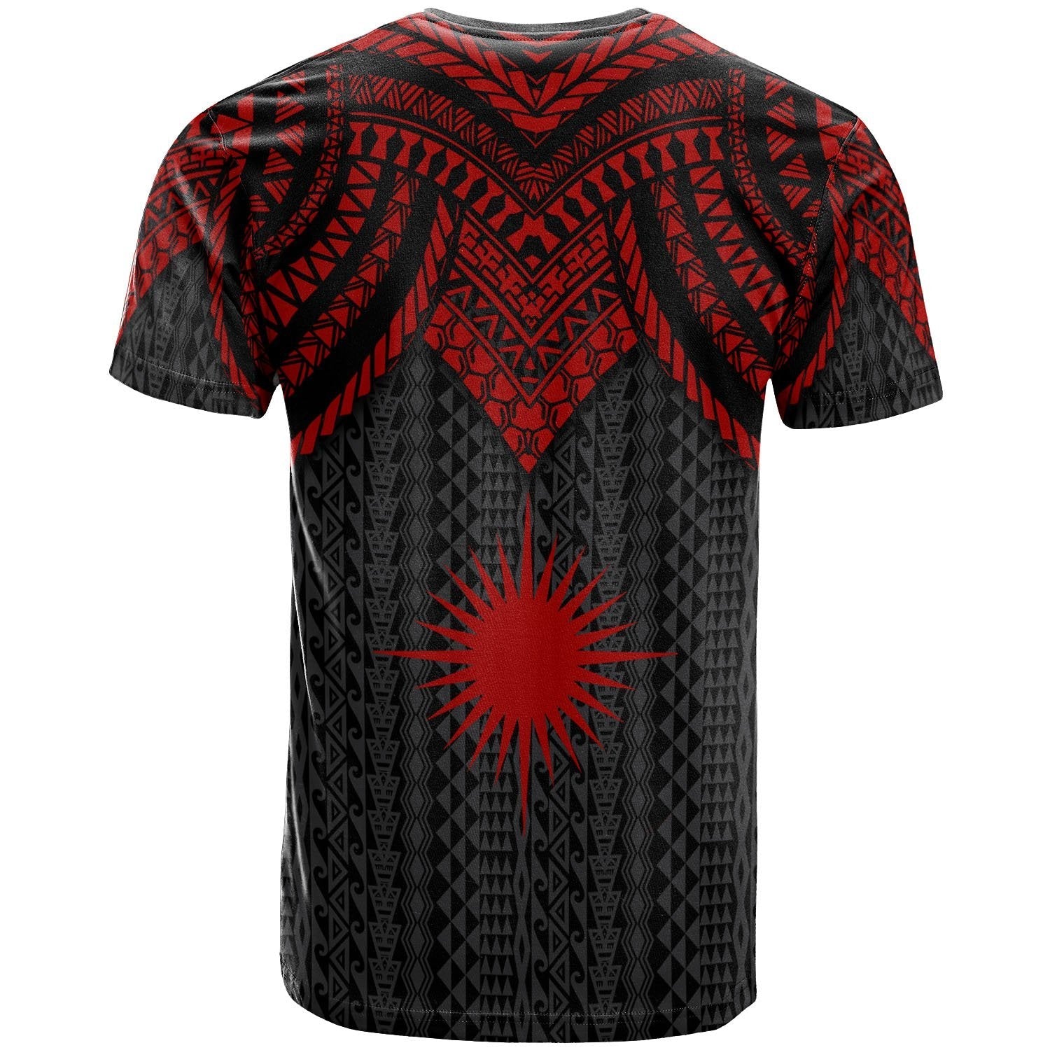 Vibe Hoodie Marshall Islands T shirt - Polynesian Armor Style Red - Vibe Hoodie Shop