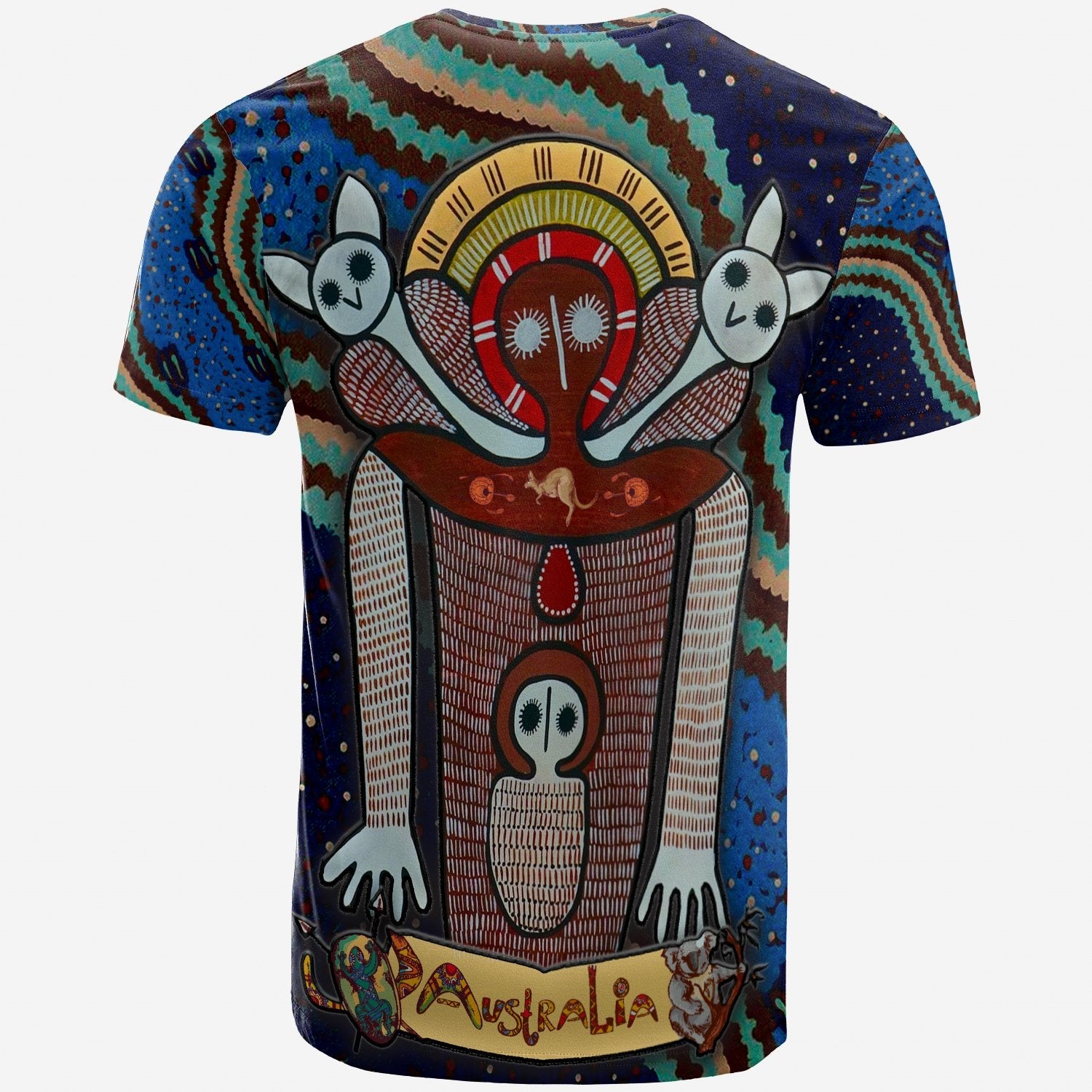 Wandjina T shirt - Australian Aboriginal Mythology - My Australia - Vibe Hoodie Shop