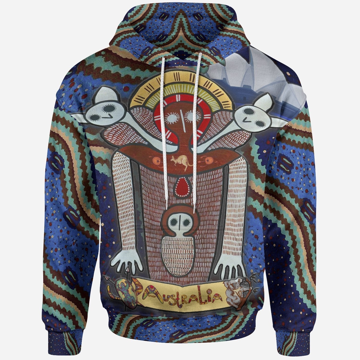 Wandjina Hoodie - Australian Aboriginal Mythology - Vibe Hoodie Shop