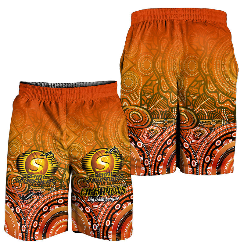 Perth Scorchers Champions Men Shorts Lizard Indigenous Aboriginal - Vibe Hoodie Shop