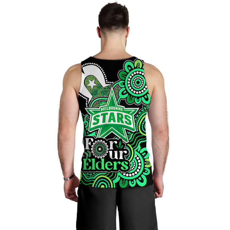 Melbourne Stars Cricket Men Tank Top NAIDOC Torres Strait For Our Elders - Vibe Hoodie Shop