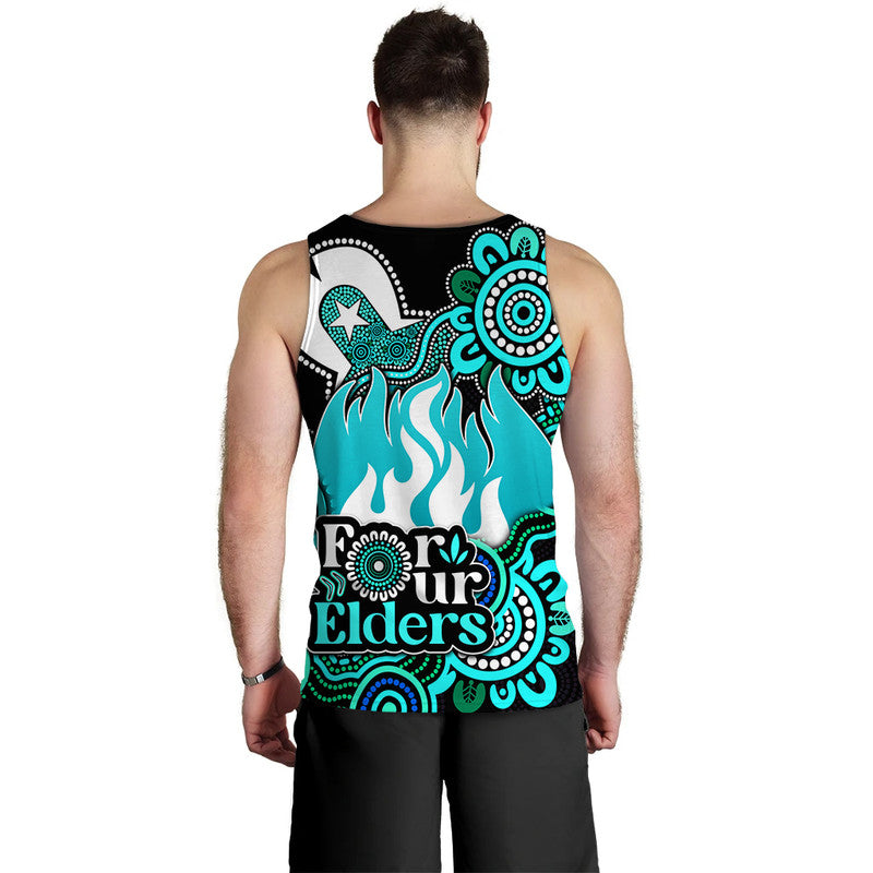 Brisbane Heat Cricket Men Tank Top NAIDOC Torres Strait For Our Elders - Vibe Hoodie Shop