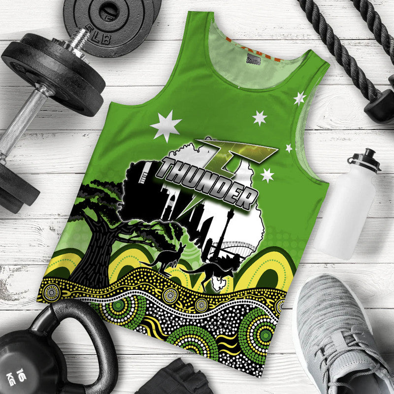 (Custom Personalised And Number) Happy Australia Day- Sydney Thunder Men Tank Top - Vibe Hoodie Shop