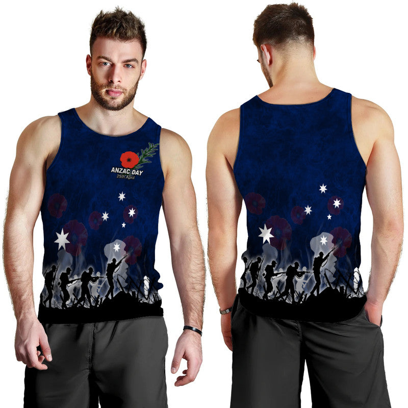 Australia Anzac Day Men Tank Top Rosemary In Heart - Vibe Hoodie Shop