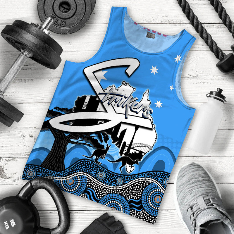 (Custom Personalised And Number) Happy Australia Day- Adelaide Strikers Men Tank Top - Vibe Hoodie Shop