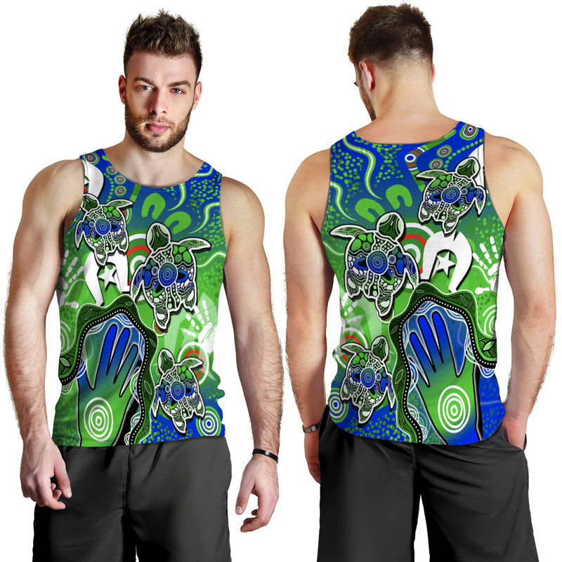 Aboriginal NAIDOC Turtle Men Tank Top Torres Strait Islanders - Vibe Hoodie Shop