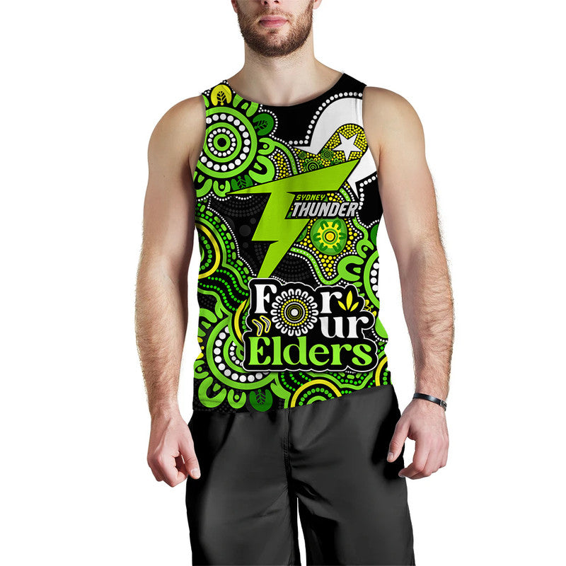 Sydney Thunder Cricket Men Tank Top NAIDOC Torres Strait For Our Elders - Vibe Hoodie Shop