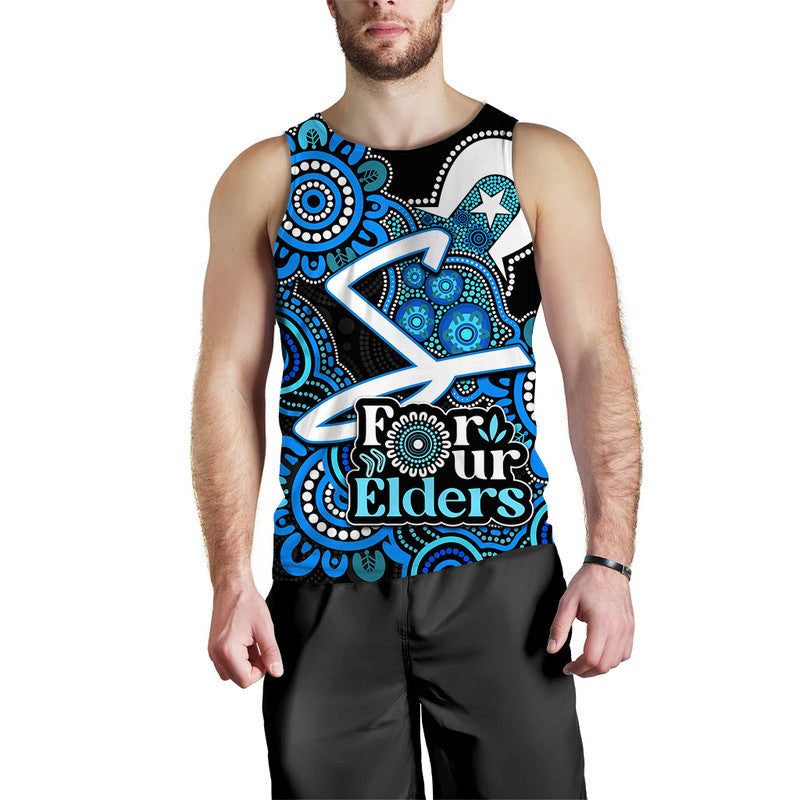 Adelaide Strikers Cricket Men Tank Top NAIDOC Torres Strait For Our Elders - Vibe Hoodie Shop