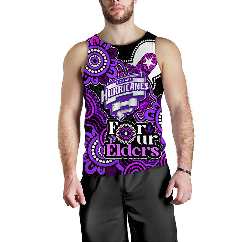 (Custom Personalised) Hobart Hurricanes Cricket Men Tank Top NAIDOC Torres Strait For Our Elders - Vibe Hoodie Shop