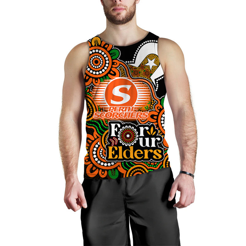 (Custom Personalised) Perth Scorchers Cricket Men Tank Top NAIDOC Torres Strait For Our Elders - Vibe Hoodie Shop