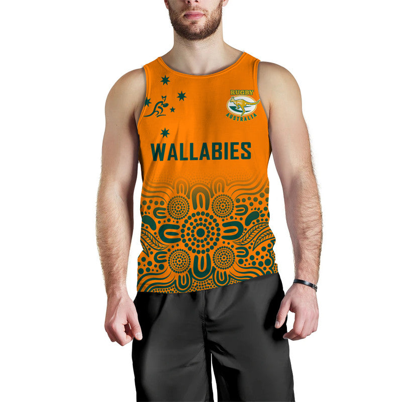 (Custom Personalised) Australia Rugby Wallabies Kangraroos Men Tank Top - Vibe Hoodie Shop