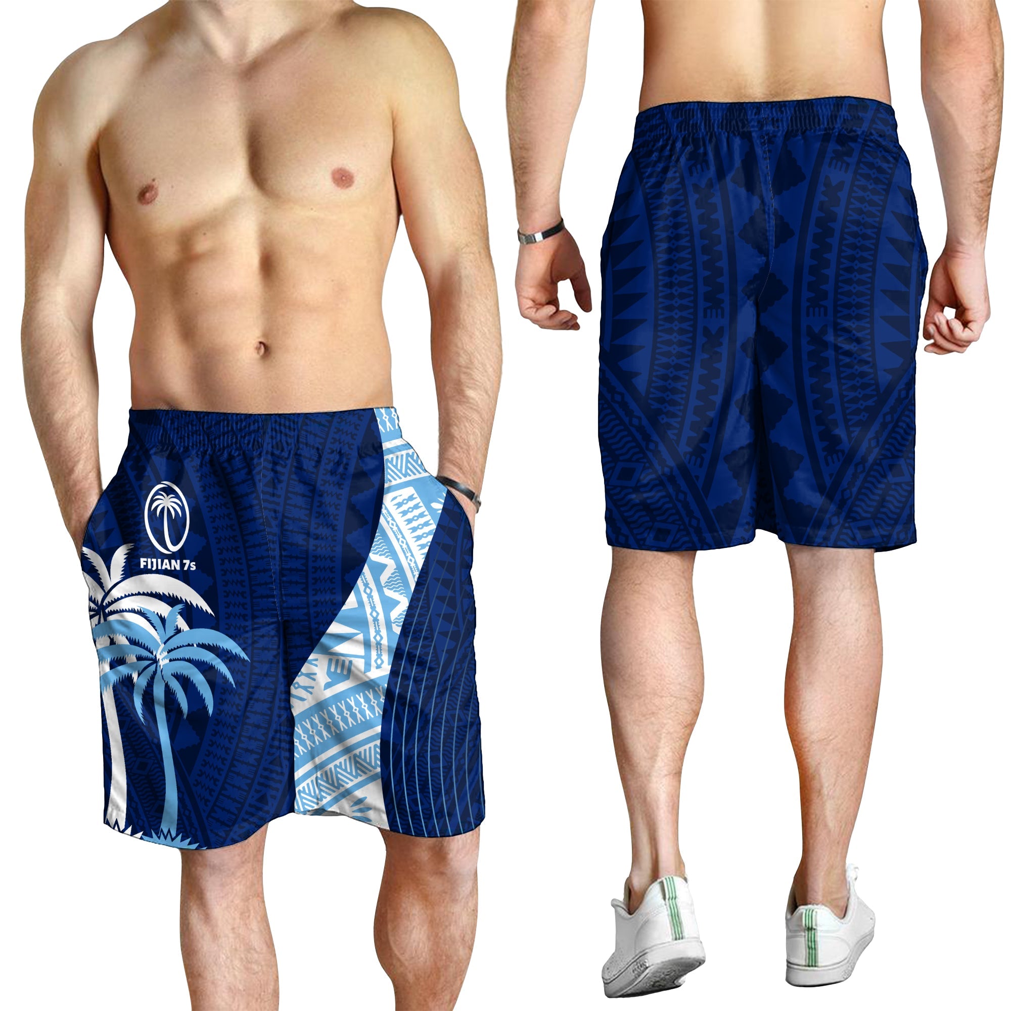 Fiji Rugby Sevens Men Shorts Kaiviti Kesakesa - Vibe Hoodie Shop