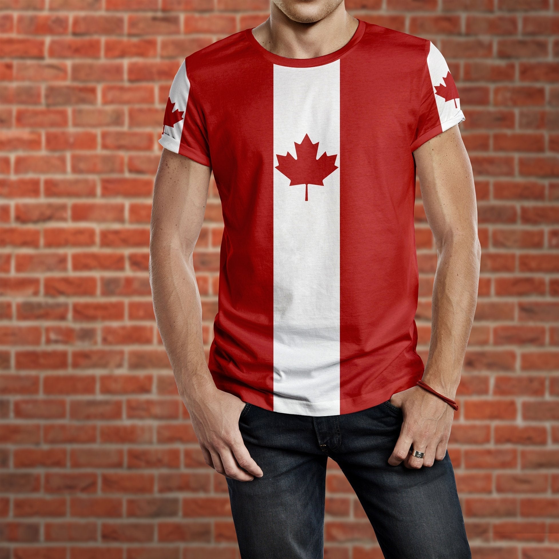 Canada T shirt - Canadian Flag - Vibe Hoodie Shop