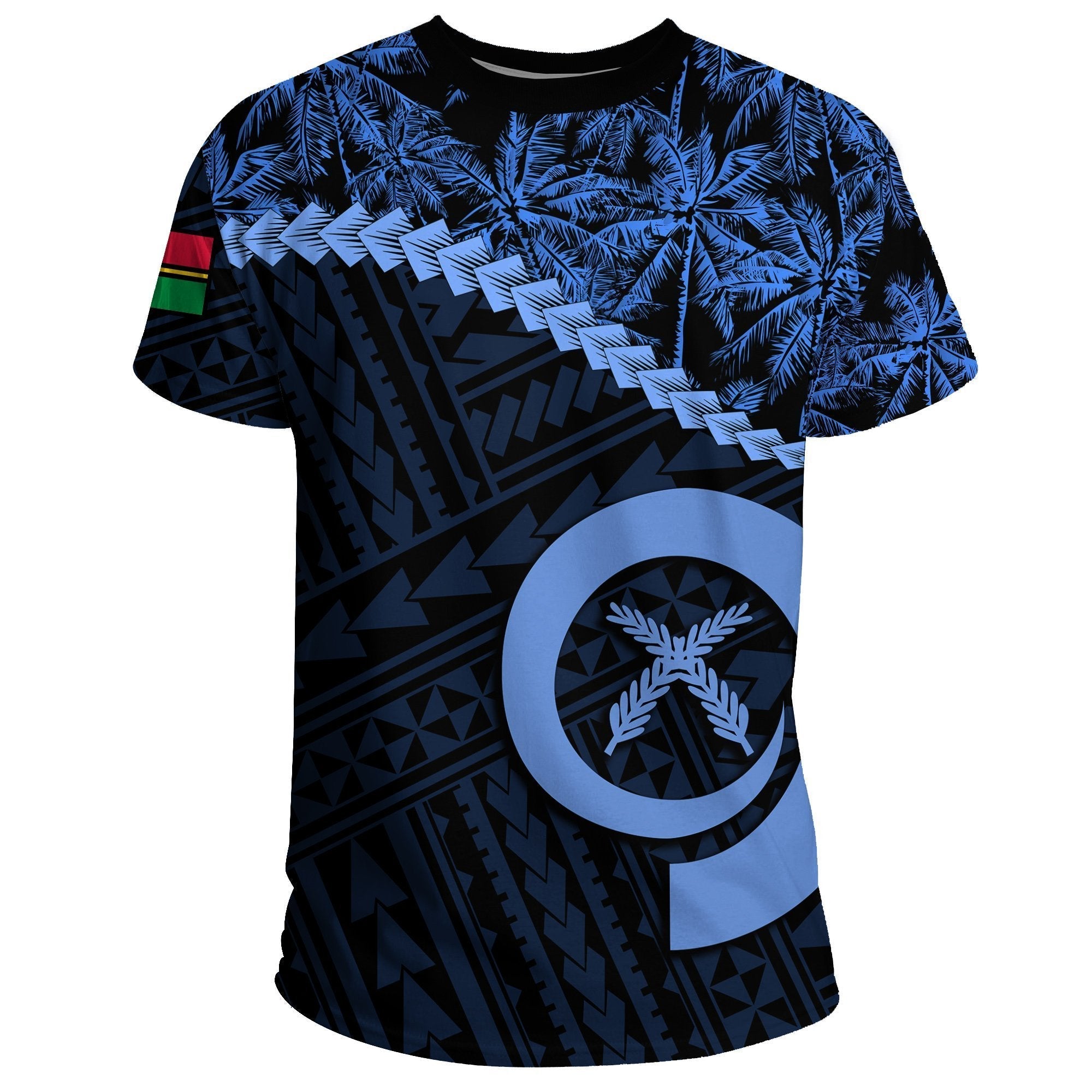 Vanuatu T shirt Dark Blue Coconut No - Vibe Hoodie Shop