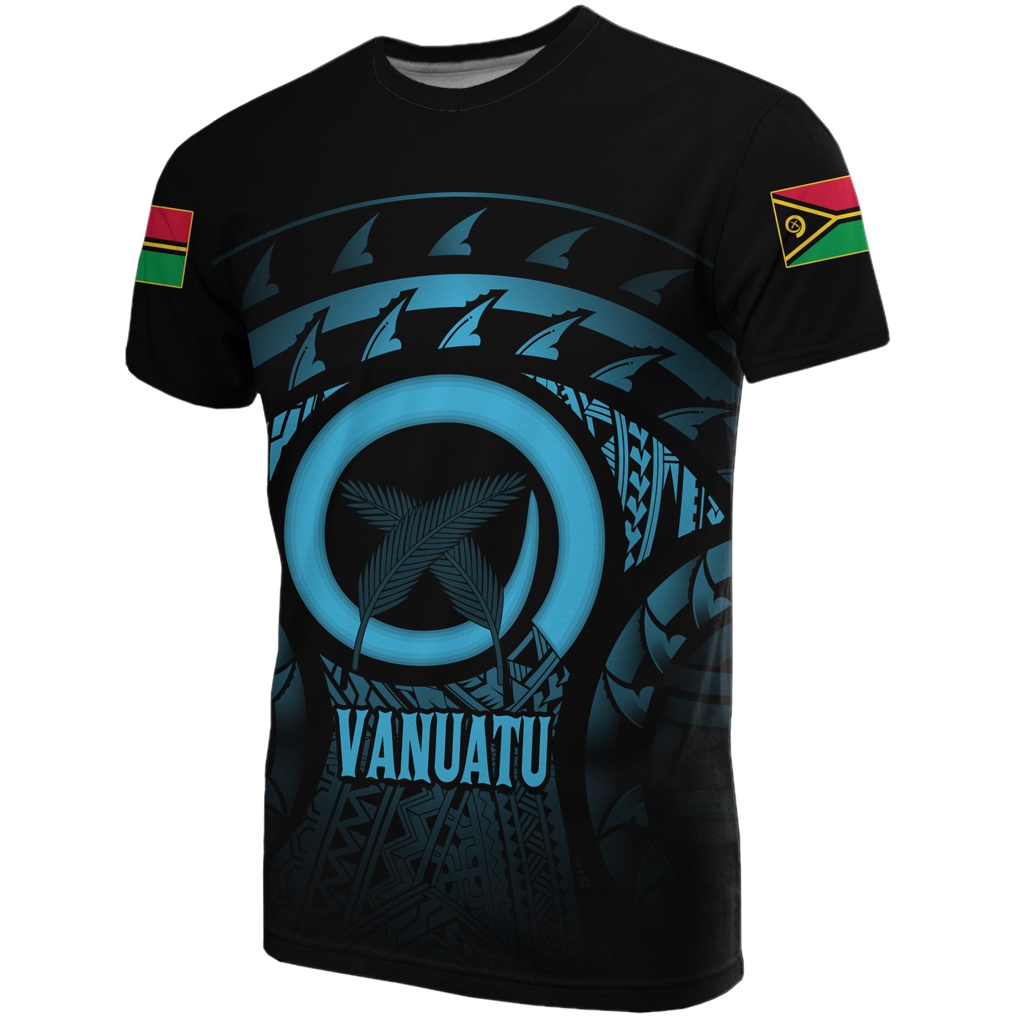 Vanuatu Turtle Hibiscus T shirt (Blue) - Vibe Hoodie Shop