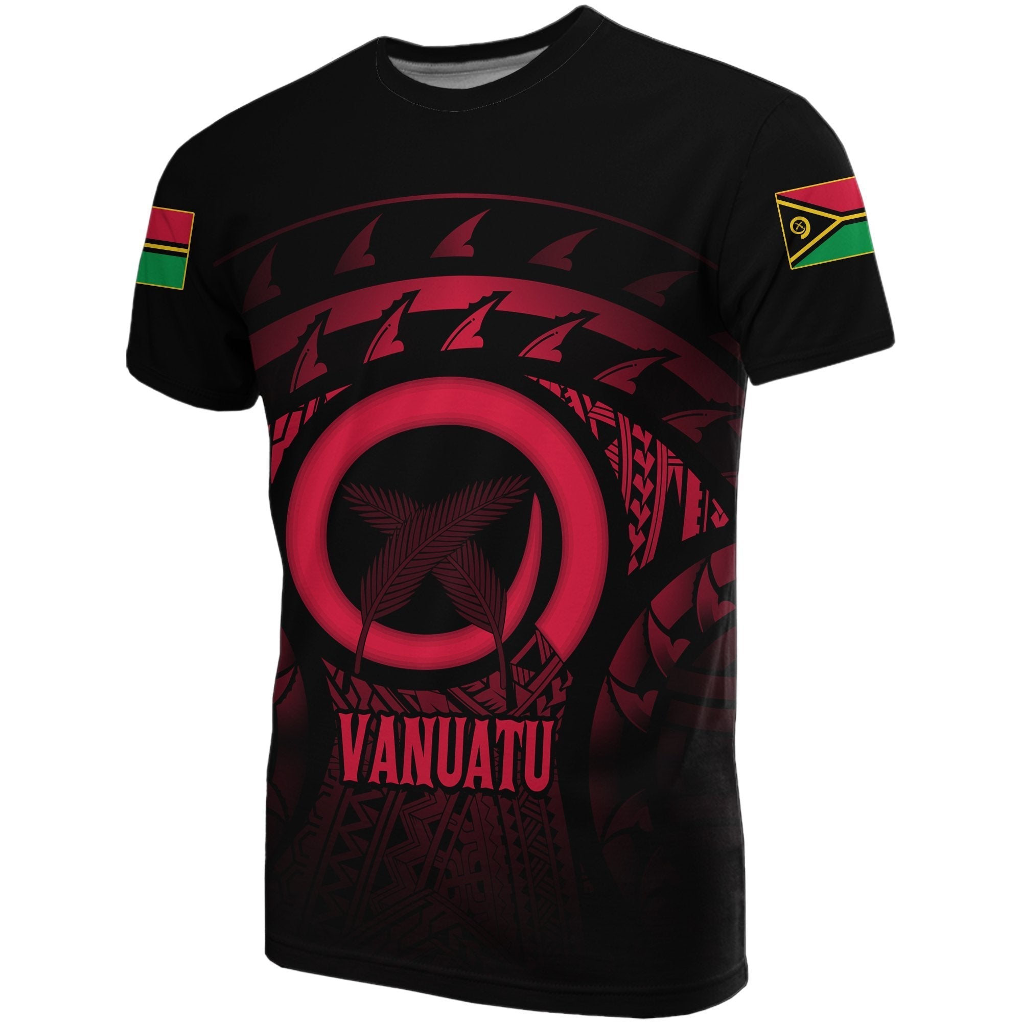 Vanuatu Turtle Hibiscus T shirt (Red) - Vibe Hoodie Shop