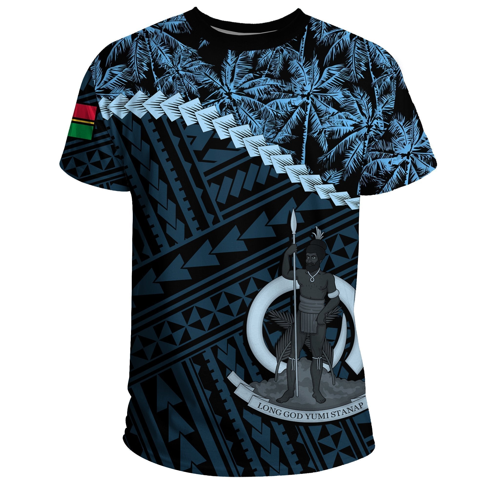 Vanuatu T shirt Blue Coconut - Vibe Hoodie Shop