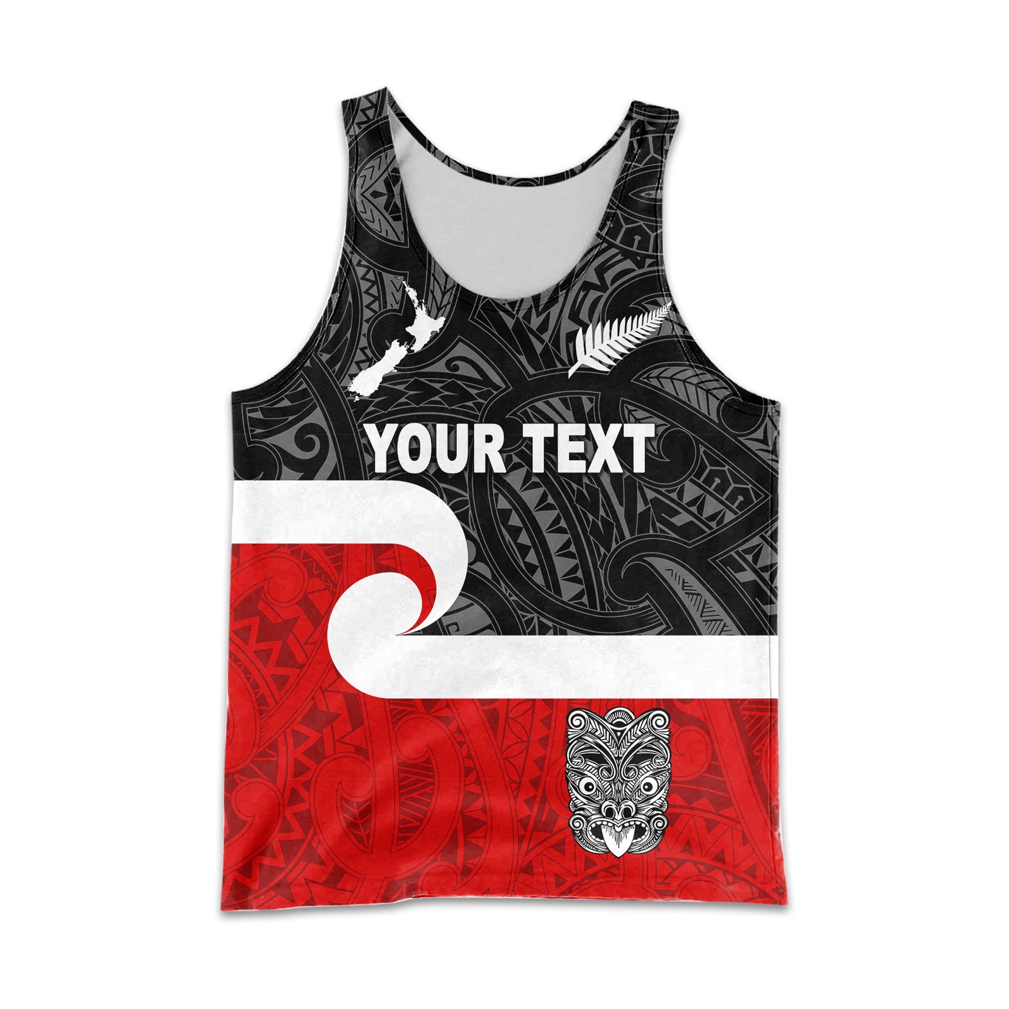 (Custom Personalised) Maori Aotearoa Haka Men Tank Top New Zealand Simple - Vibe Hoodie Shop