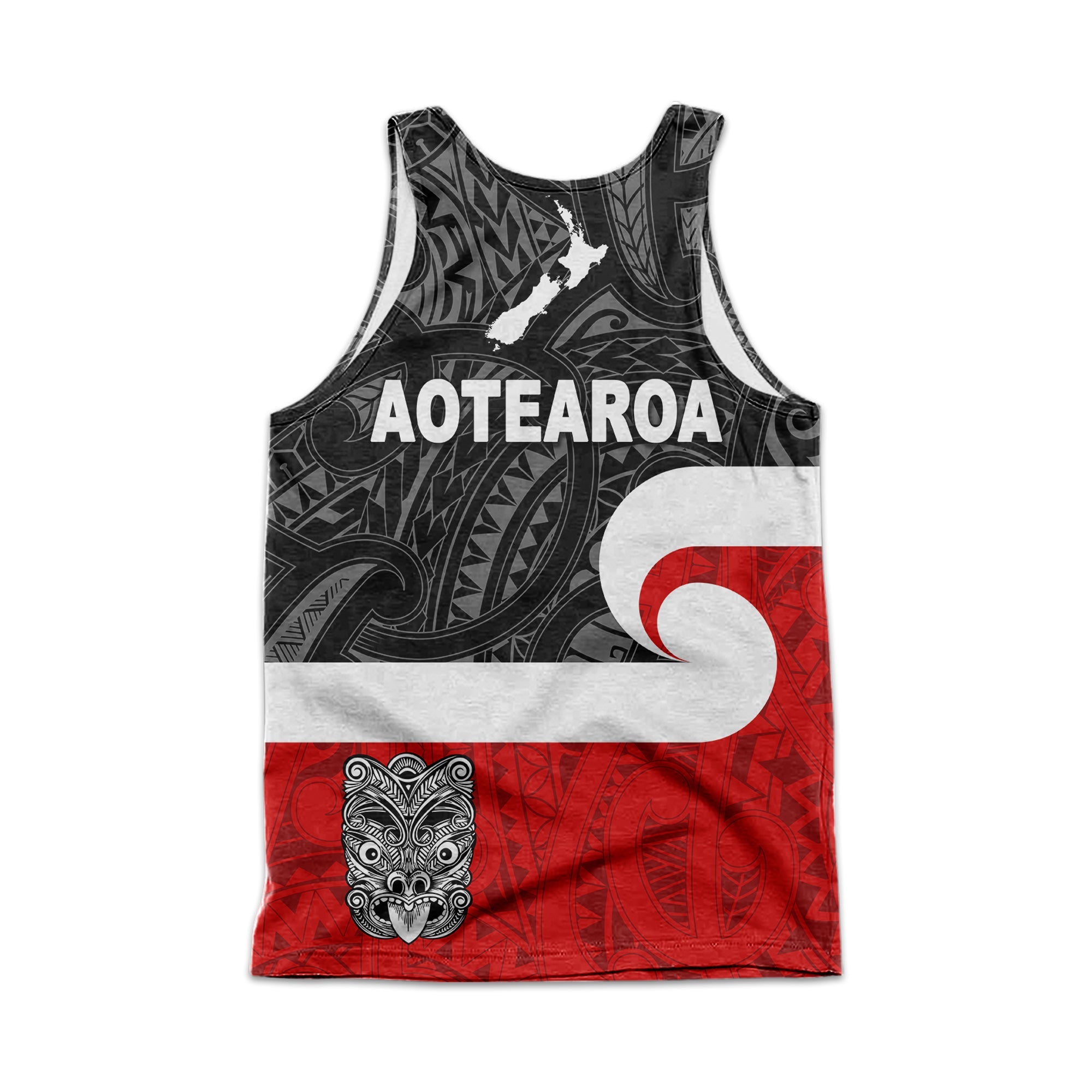 (Custom Personalised) Maori Aotearoa Haka Men Tank Top New Zealand Simple - Vibe Hoodie Shop