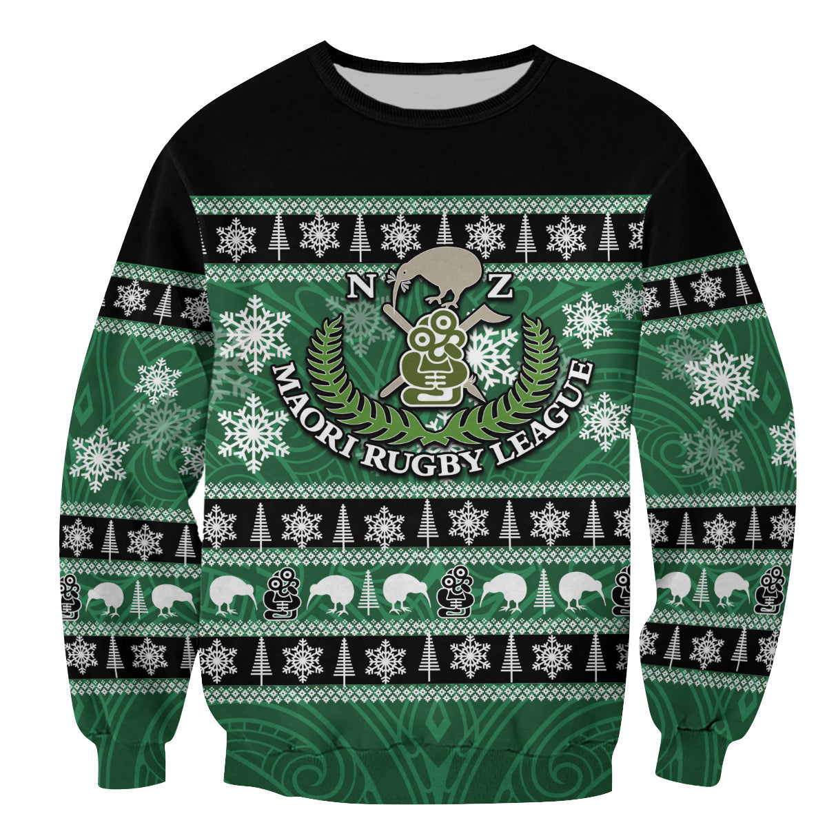 New Zealand Mori Rugby All Stars Sweatshirt Christmas 2021 - Vibe Hoodie Shop